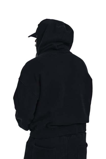 550 GSM COZY HOODIE | BLACK|Streetwear Oversized Vintage Casual Wear-Coordom
