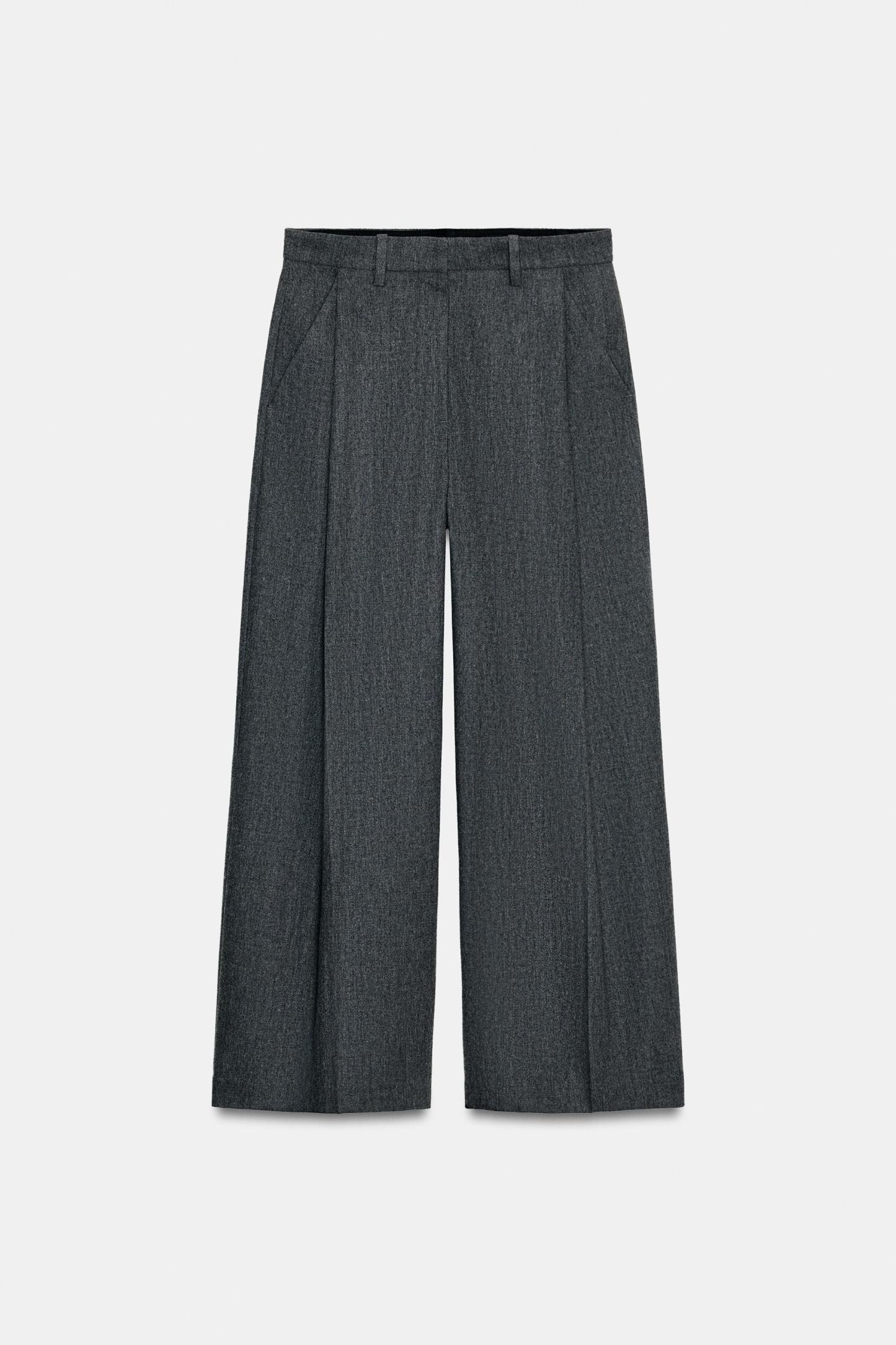 COLLECTION WIDE LEG PLEATED PANTS-Coordom