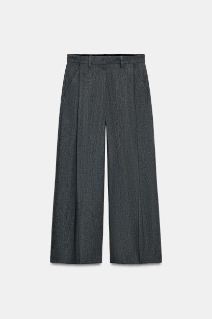 COLLECTION WIDE LEG PLEATED PANTS-Coordom