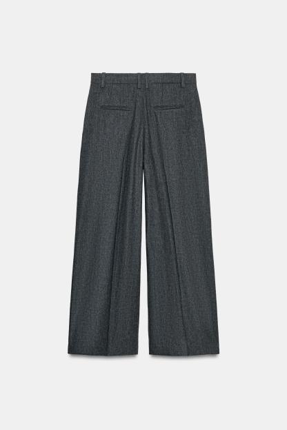 COLLECTION WIDE LEG PLEATED PANTS-Coordom