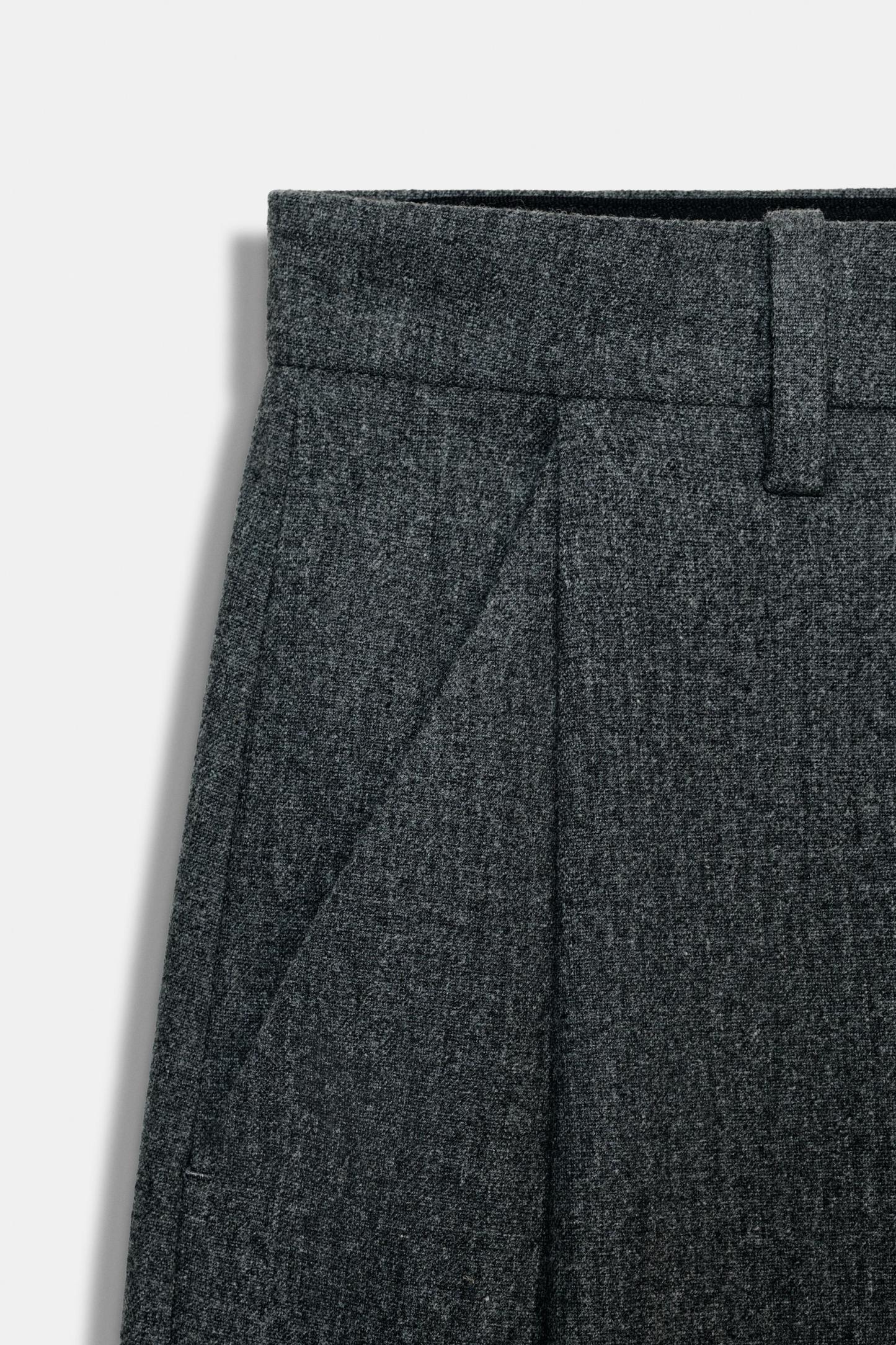 COLLECTION WIDE LEG PLEATED PANTS-Coordom