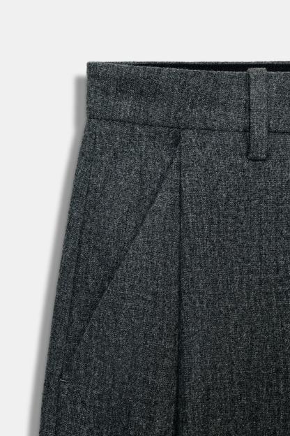 COLLECTION WIDE LEG PLEATED PANTS-Coordom