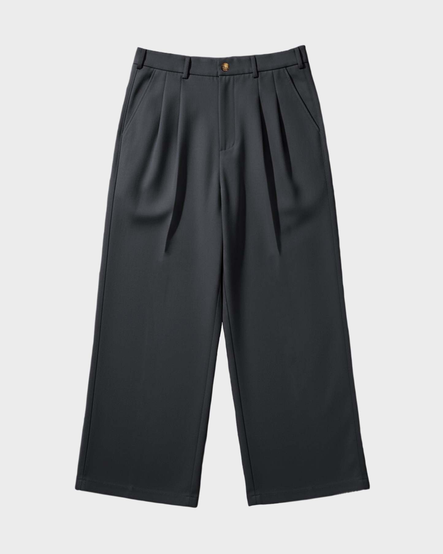 DOUBLE-PLEATED WIDE-LEG TROUSERS-Coordom