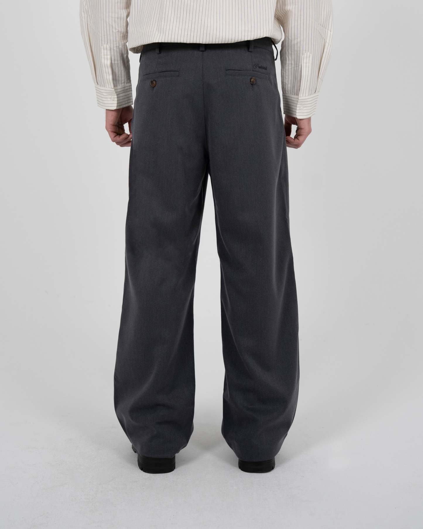 DOUBLE-PLEATED WIDE-LEG TROUSERS-Coordom