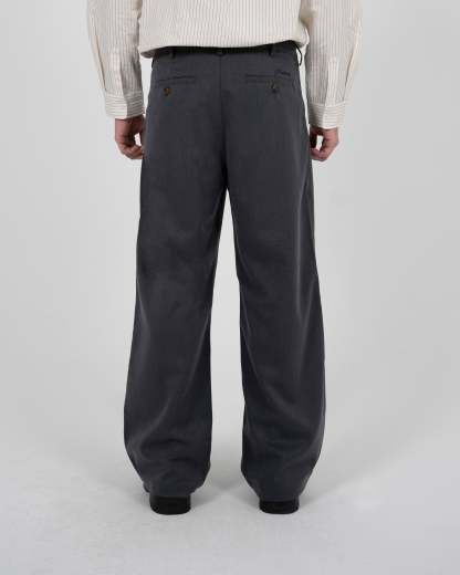 DOUBLE-PLEATED WIDE-LEG TROUSERS-Coordom