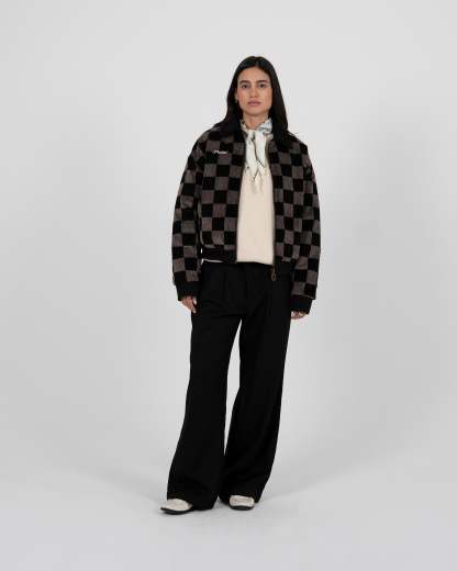 DOUBLE-PLEATED WIDE-LEG TROUSERS-Coordom