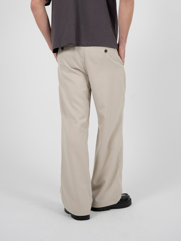 DOUBLE-PLEATED WIDE-LEG TROUSERS-Coordom