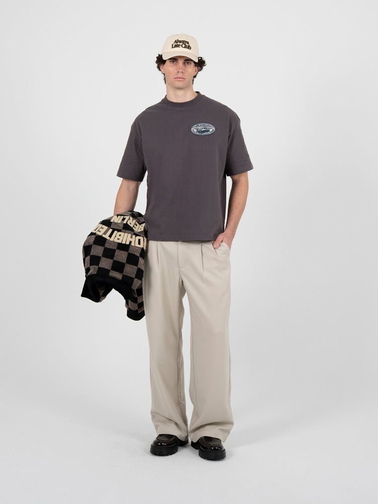 DOUBLE-PLEATED WIDE-LEG TROUSERS-Coordom
