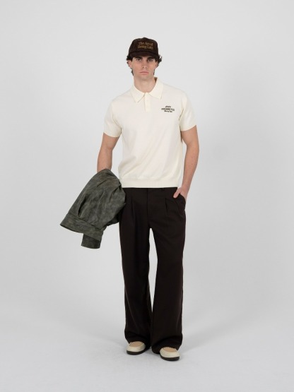 DOUBLE-PLEATED WIDE-LEG TROUSERS-Coordom