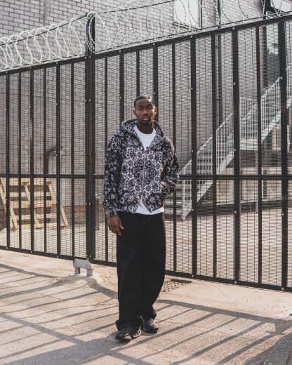 BLAZE Tapestry Zip-Up Hoodie|Streetwear Oversized Vintage Casual Wear-Coordom