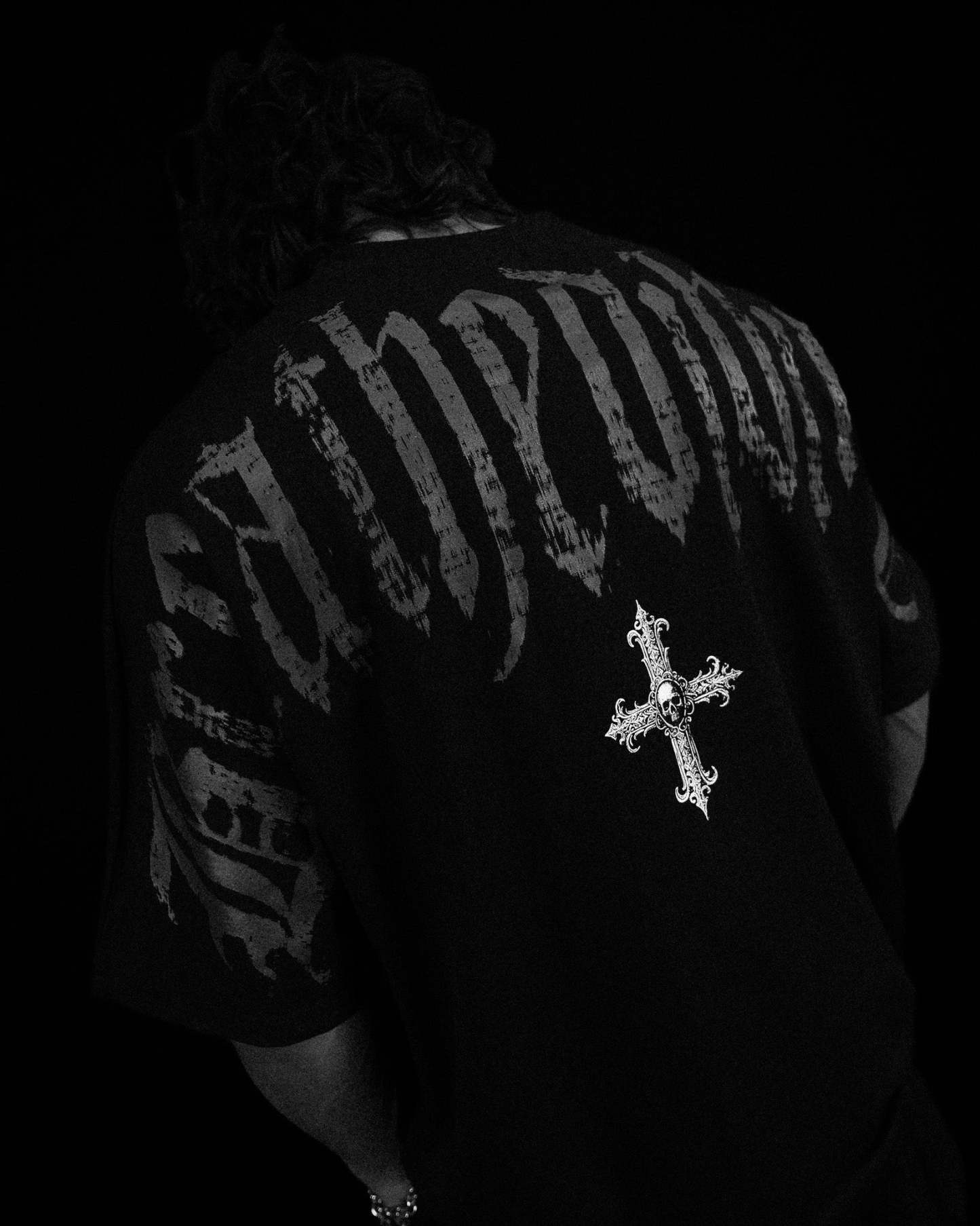 Elegant Oversized Lightweight T-shirt [VOID BLACK]-Coordom