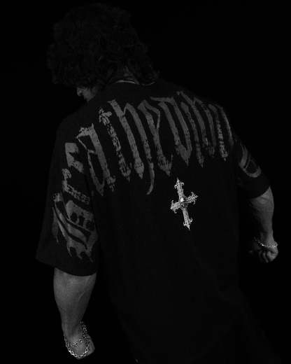 Elegant Oversized Lightweight T-shirt [VOID BLACK]-Coordom