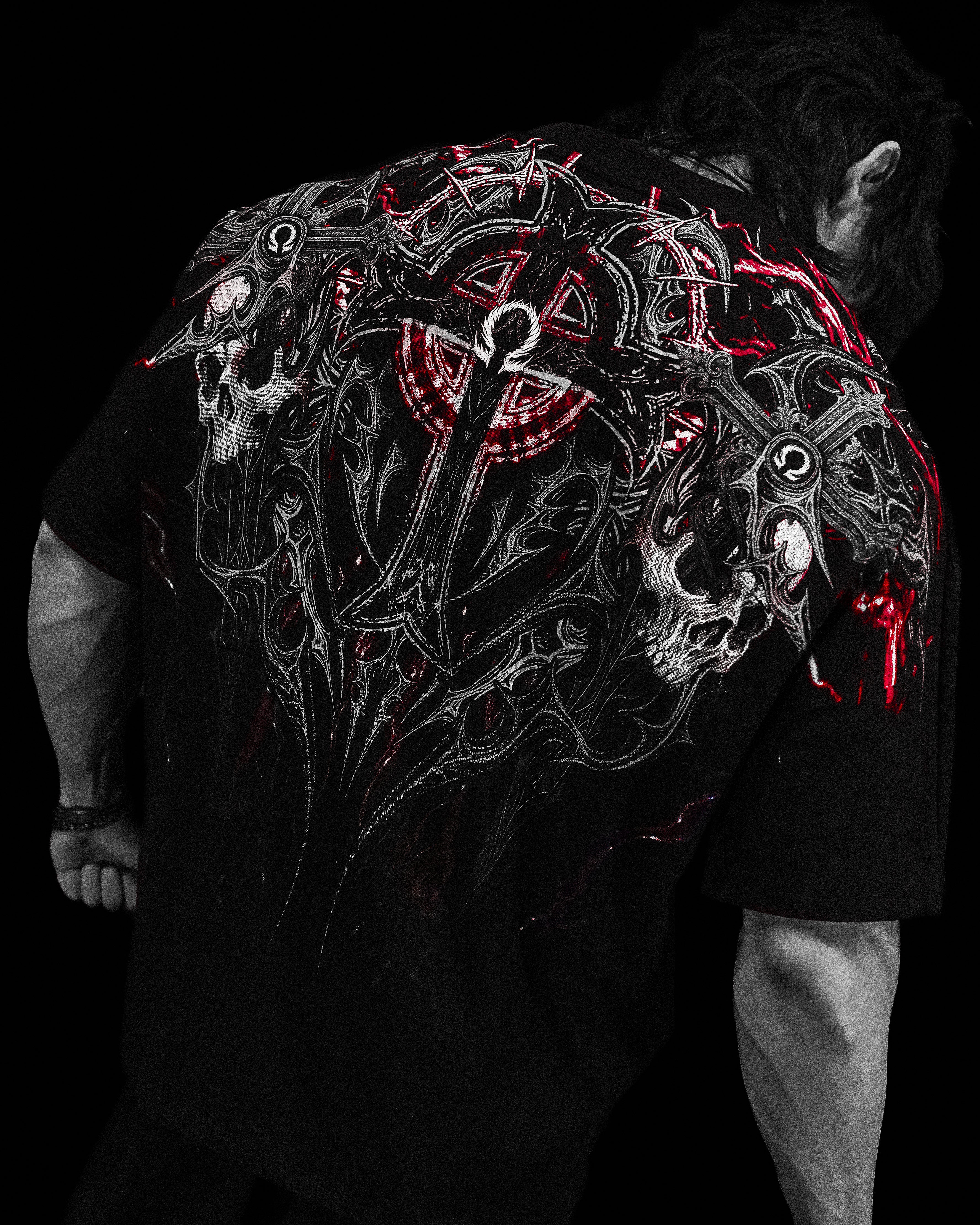 Resurrection Oversized T-shirt [HEAVENLY RED]-Coordom