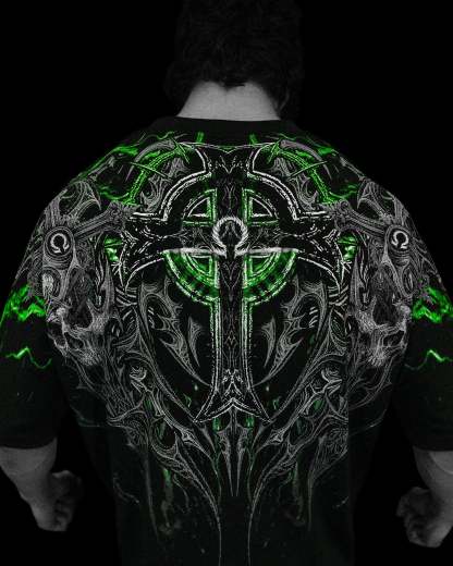 Resurrection Oversized T-shirt [NEON GREEN]-Coordom