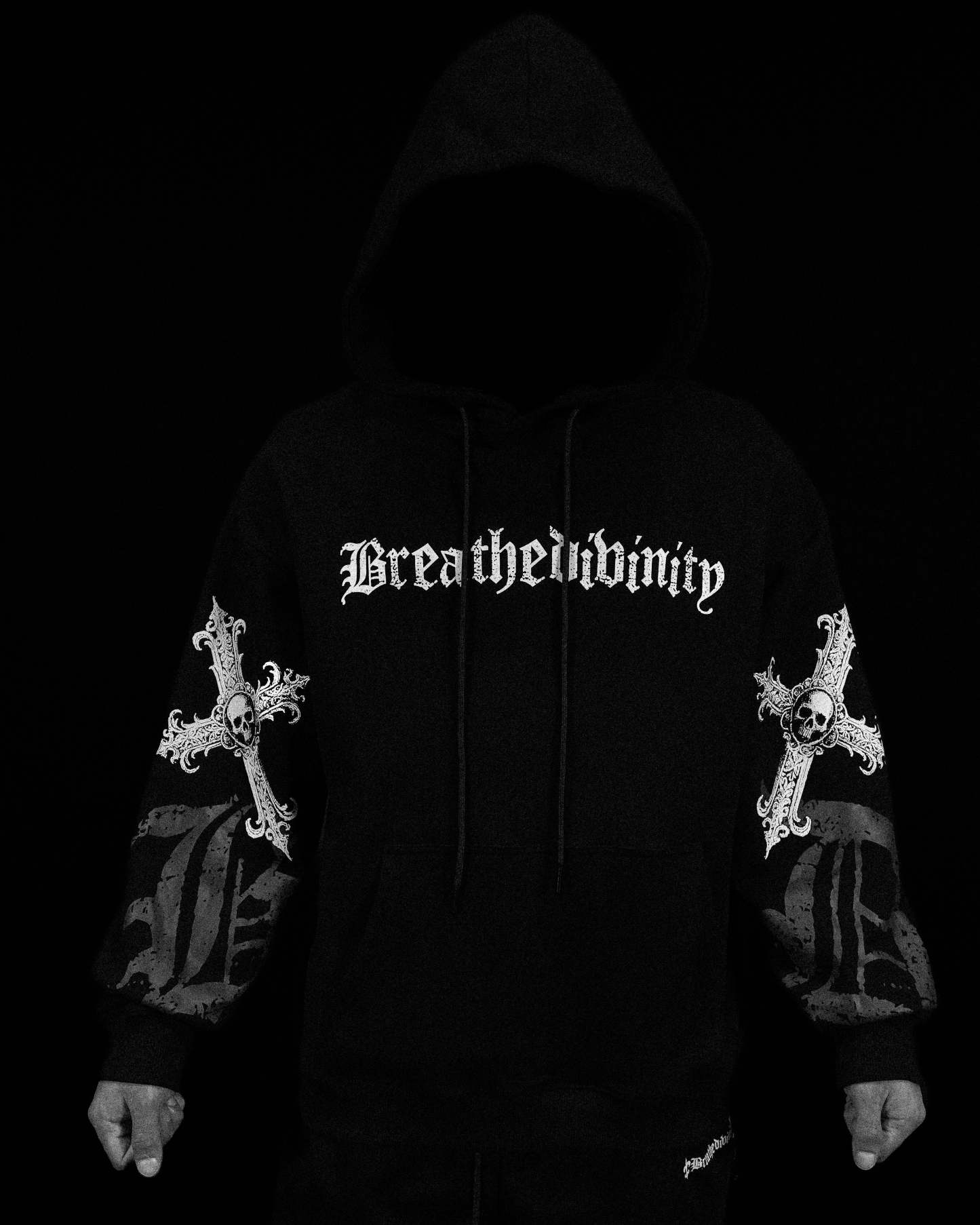 Elegant Oversized pullover hoodie [VOID BLACK]-Coordom