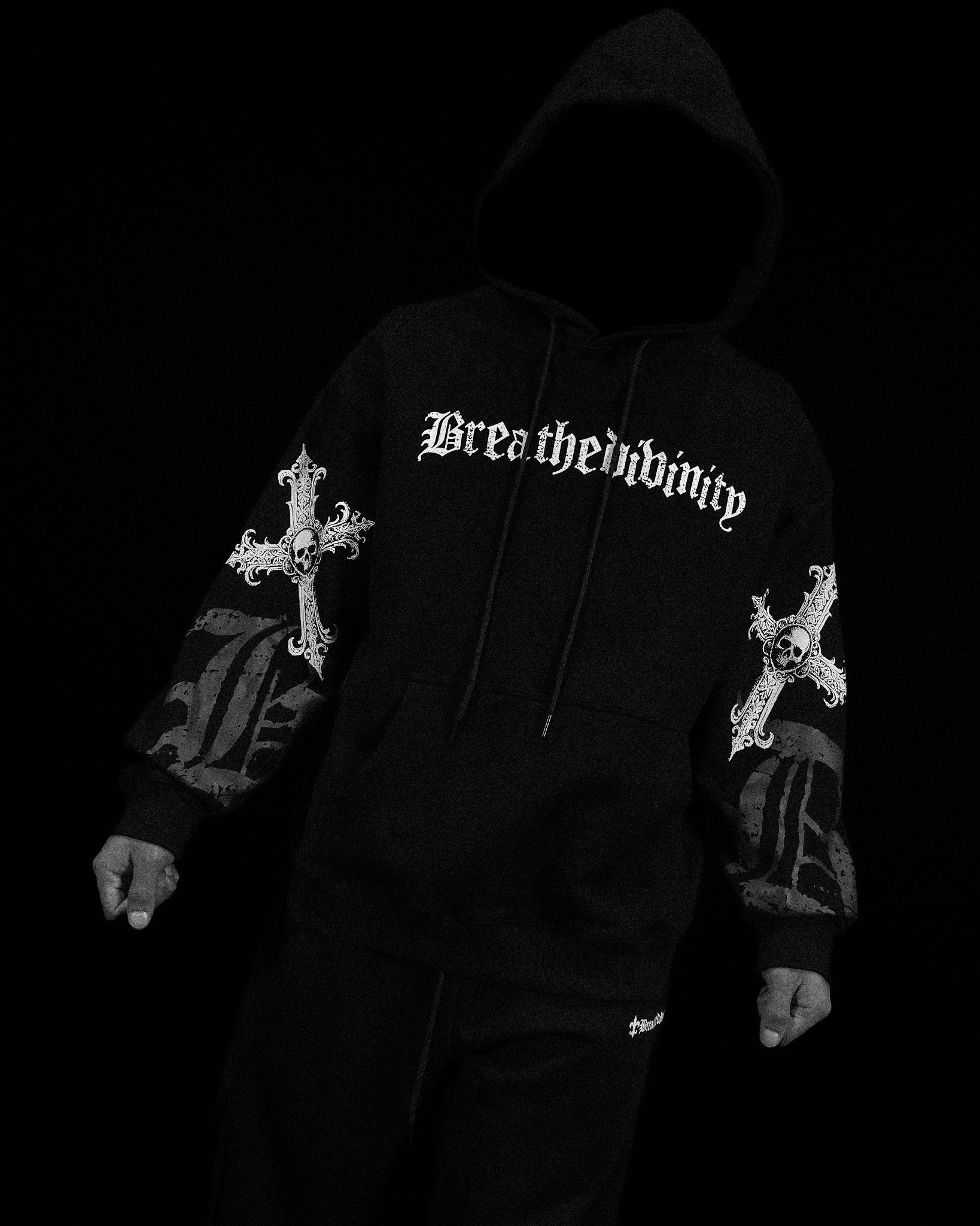 Elegant Oversized pullover hoodie [VOID BLACK]-Coordom