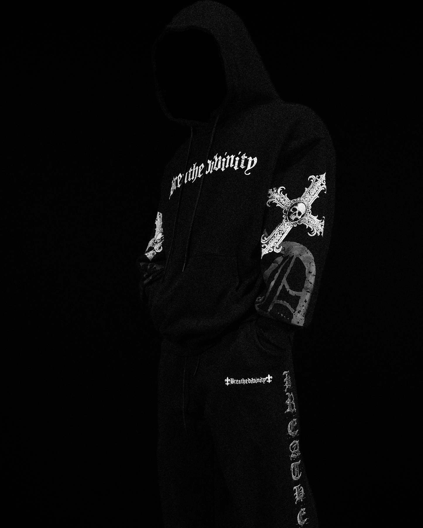 Elegant Oversized pullover hoodie [VOID BLACK]-Coordom