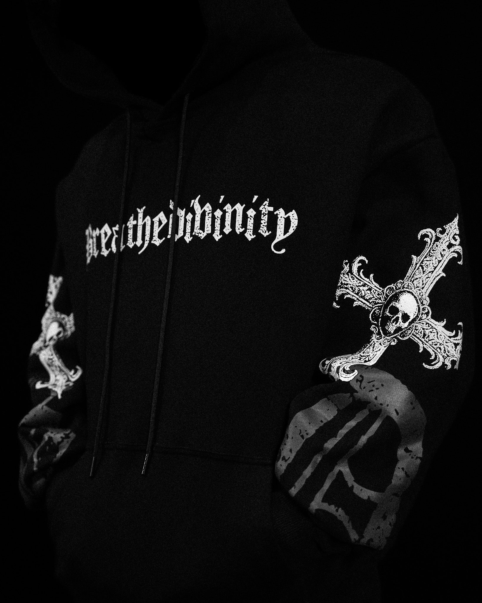 Elegant Oversized pullover hoodie [VOID BLACK]-Coordom