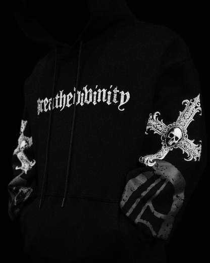 Elegant Oversized pullover hoodie [VOID BLACK]-Coordom