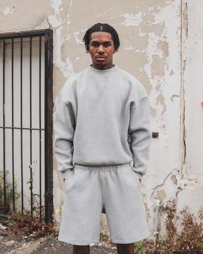 Disc Sweatshirt Grey [630GSM]-Coordom