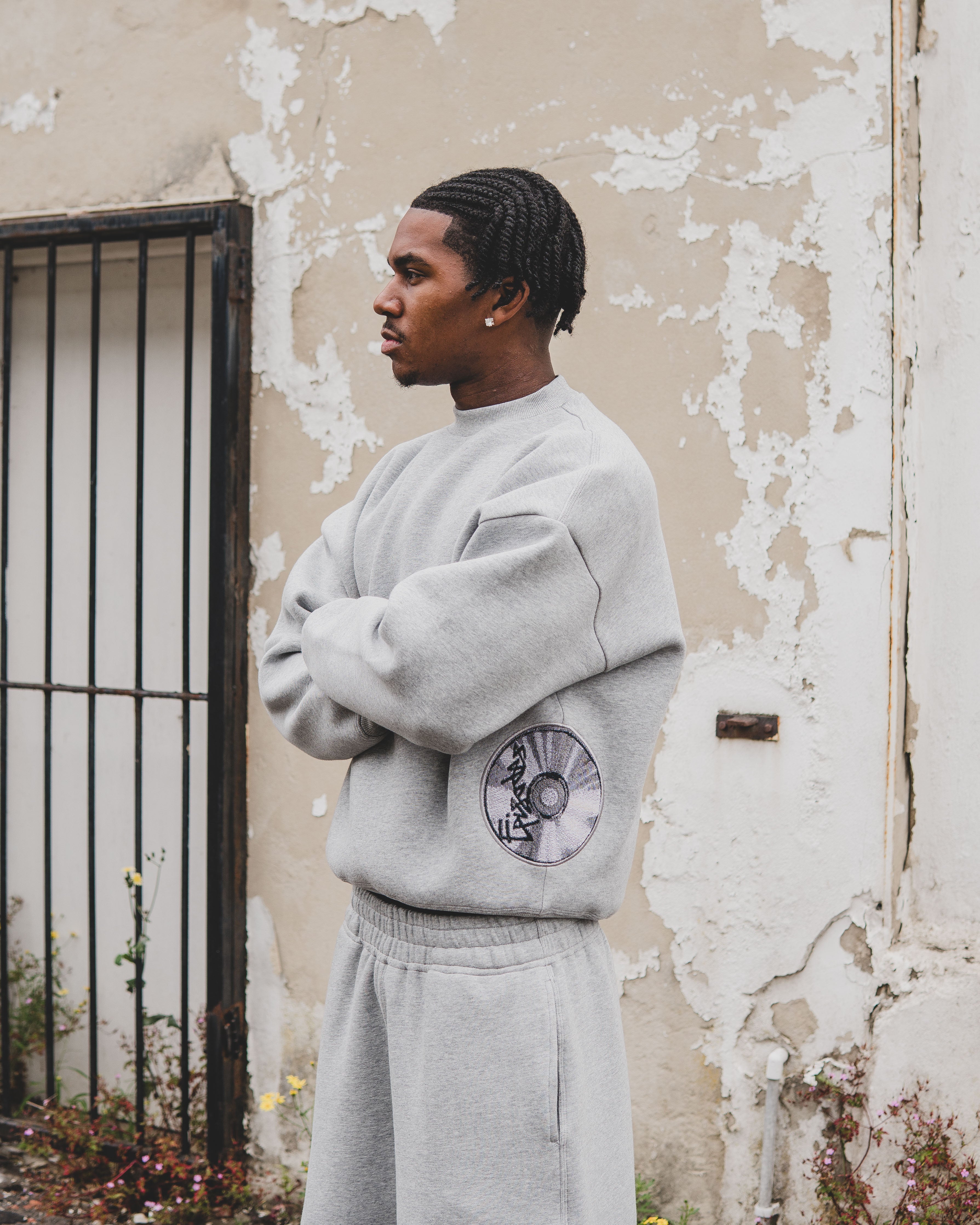 Disc Sweatshirt Grey [630GSM]-Coordom