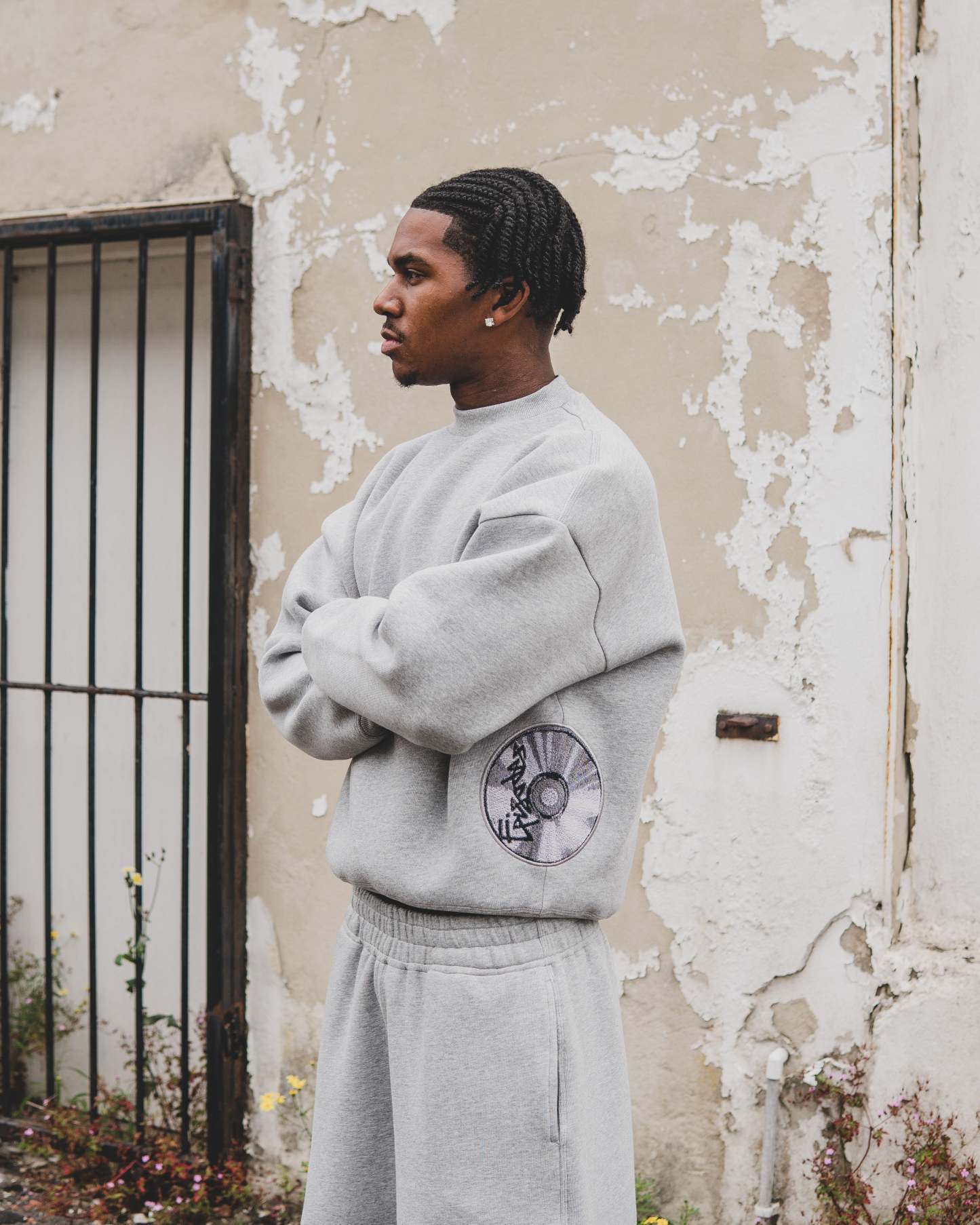 Disc Sweatshirt Grey [630GSM]-Coordom