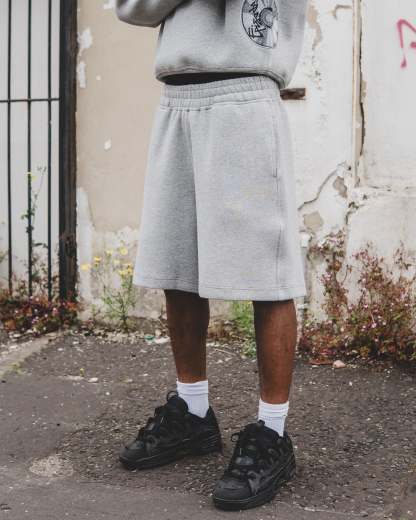 Disc Baggy Shorts Grey [630GSM]-Coordom