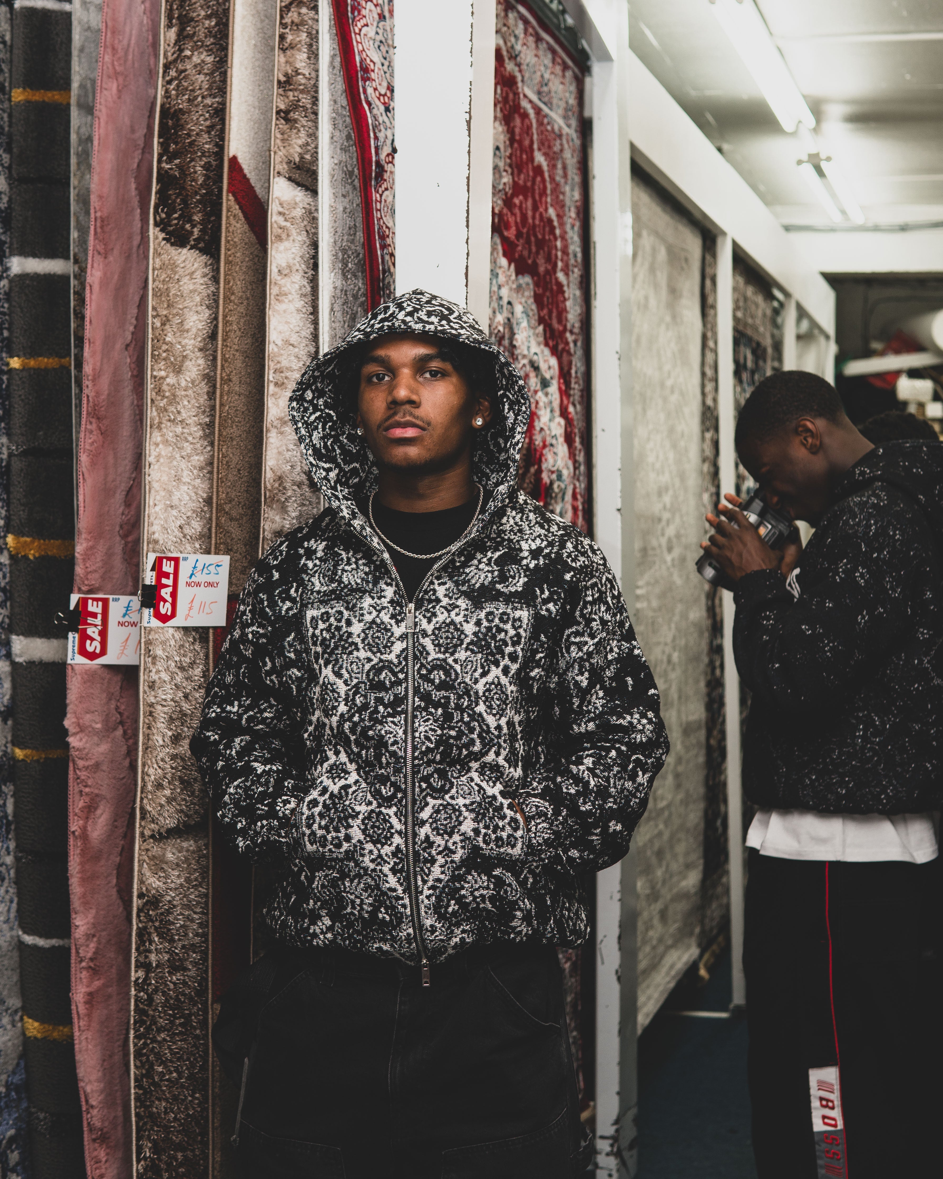 BLAZE Tapestry Zip-Up Hoodie|Streetwear Oversized Vintage Casual Wear-Coordom