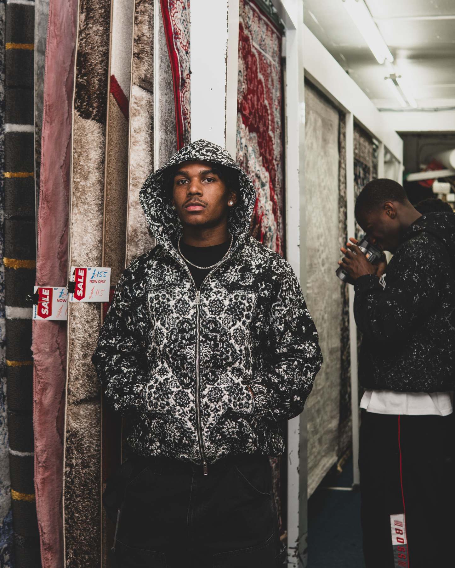 BLAZE Tapestry Zip-Up Hoodie|Streetwear Oversized Vintage Casual Wear-Coordom