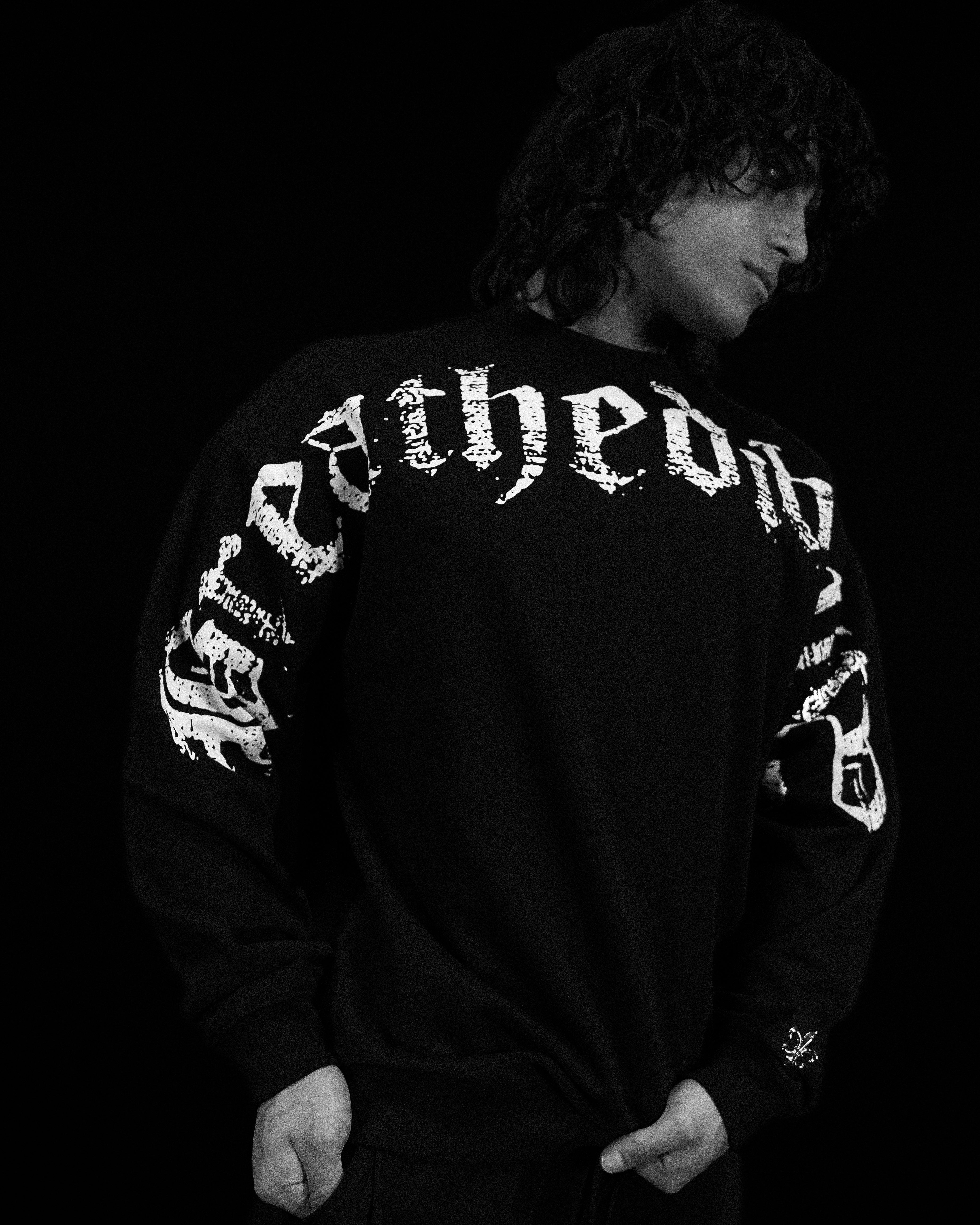 Elegant Oversized Premium Crewneck [VOID BLACK]-Coordom