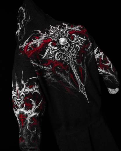 Heavenly Knight Oversized Zip-up Hoodie [NIGHTMARE]-Coordom