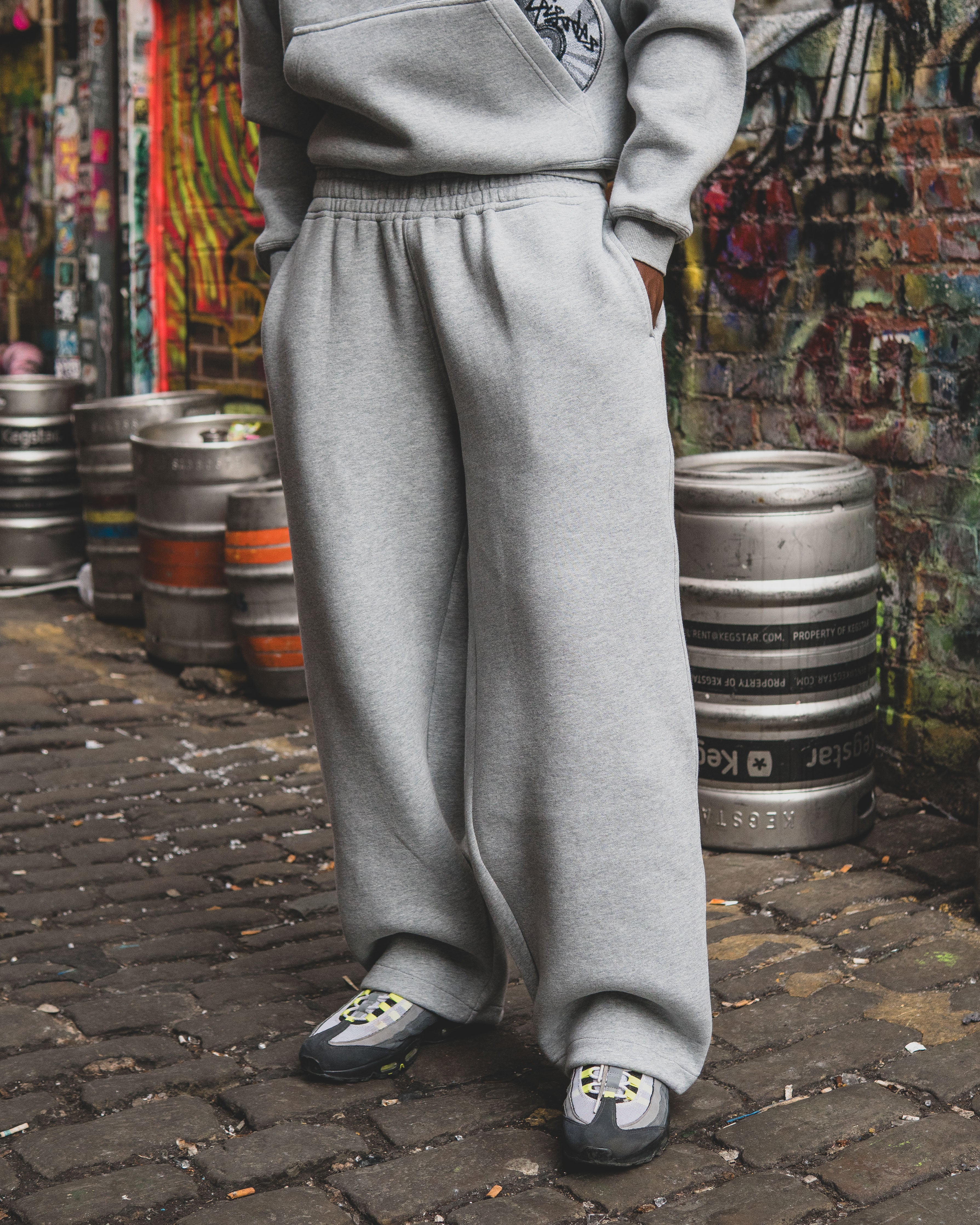 Disc Baggy Joggers Grey [630GSM]-Coordom