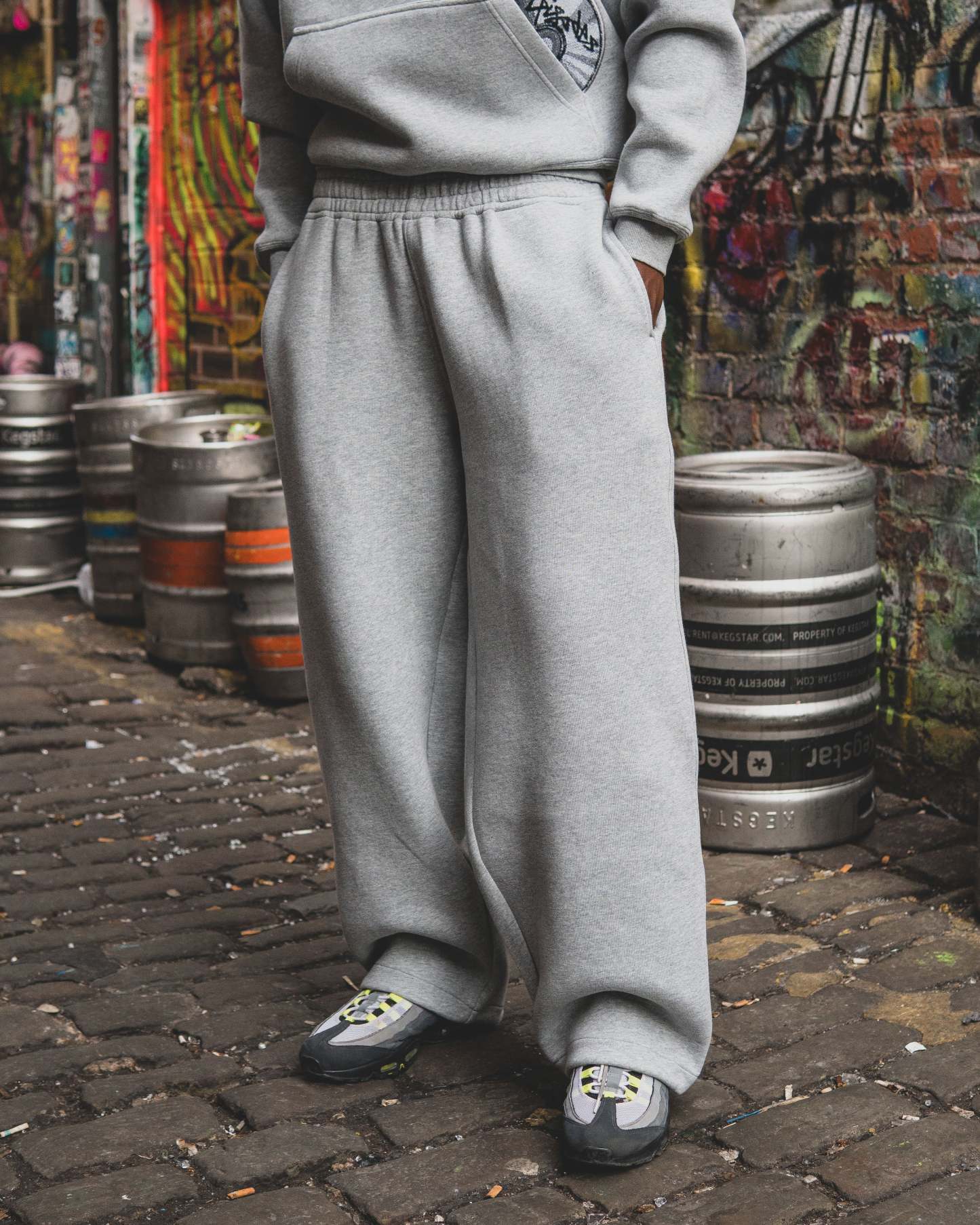 Disc Baggy Joggers Grey [630GSM]-Coordom