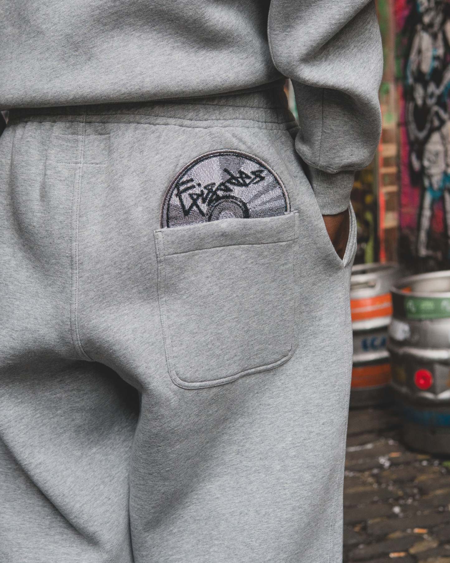 Disc Baggy Joggers Grey [630GSM]-Coordom