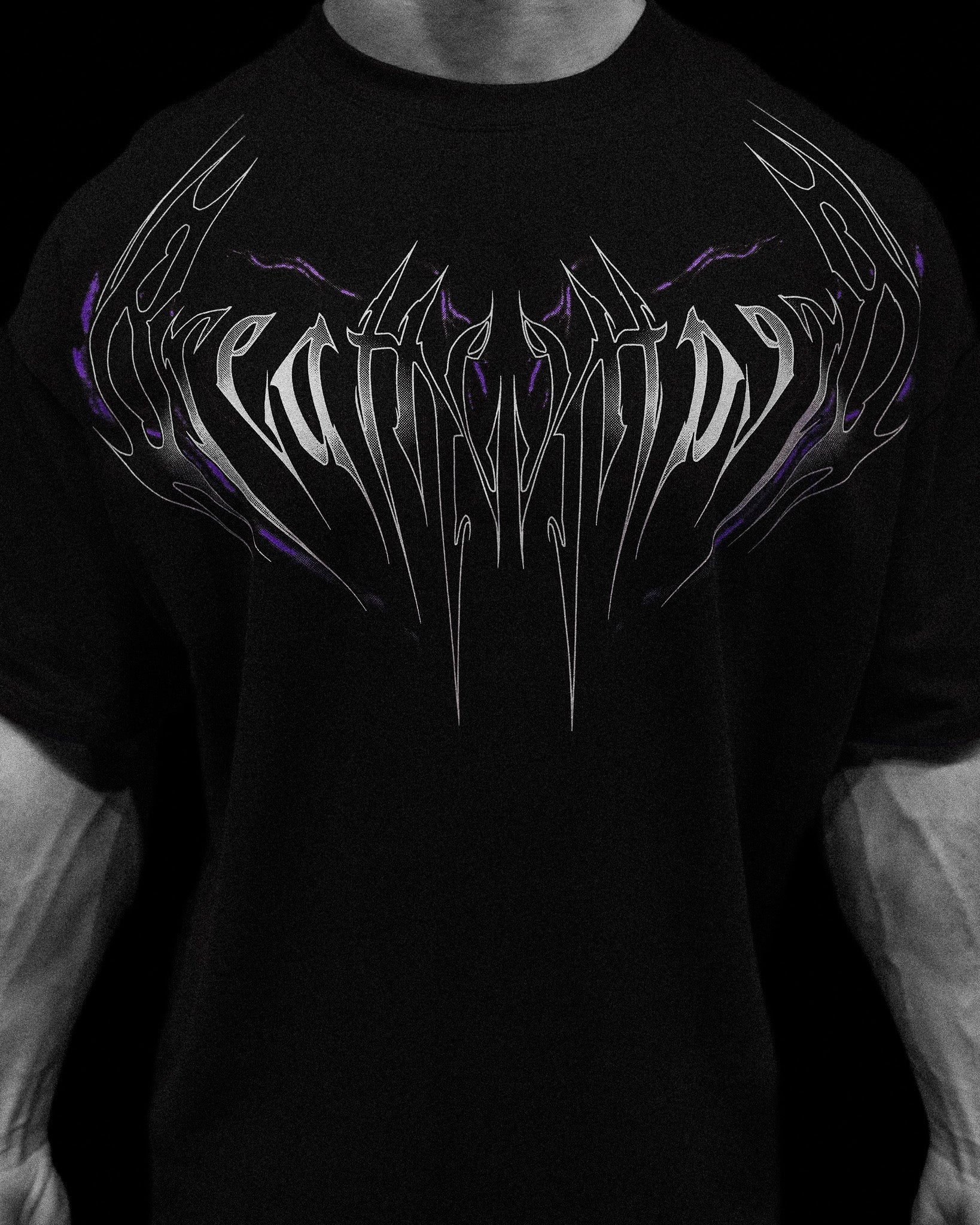 Resurrection Oversized T-shirt [HOLLOW PURPLE]-Coordom