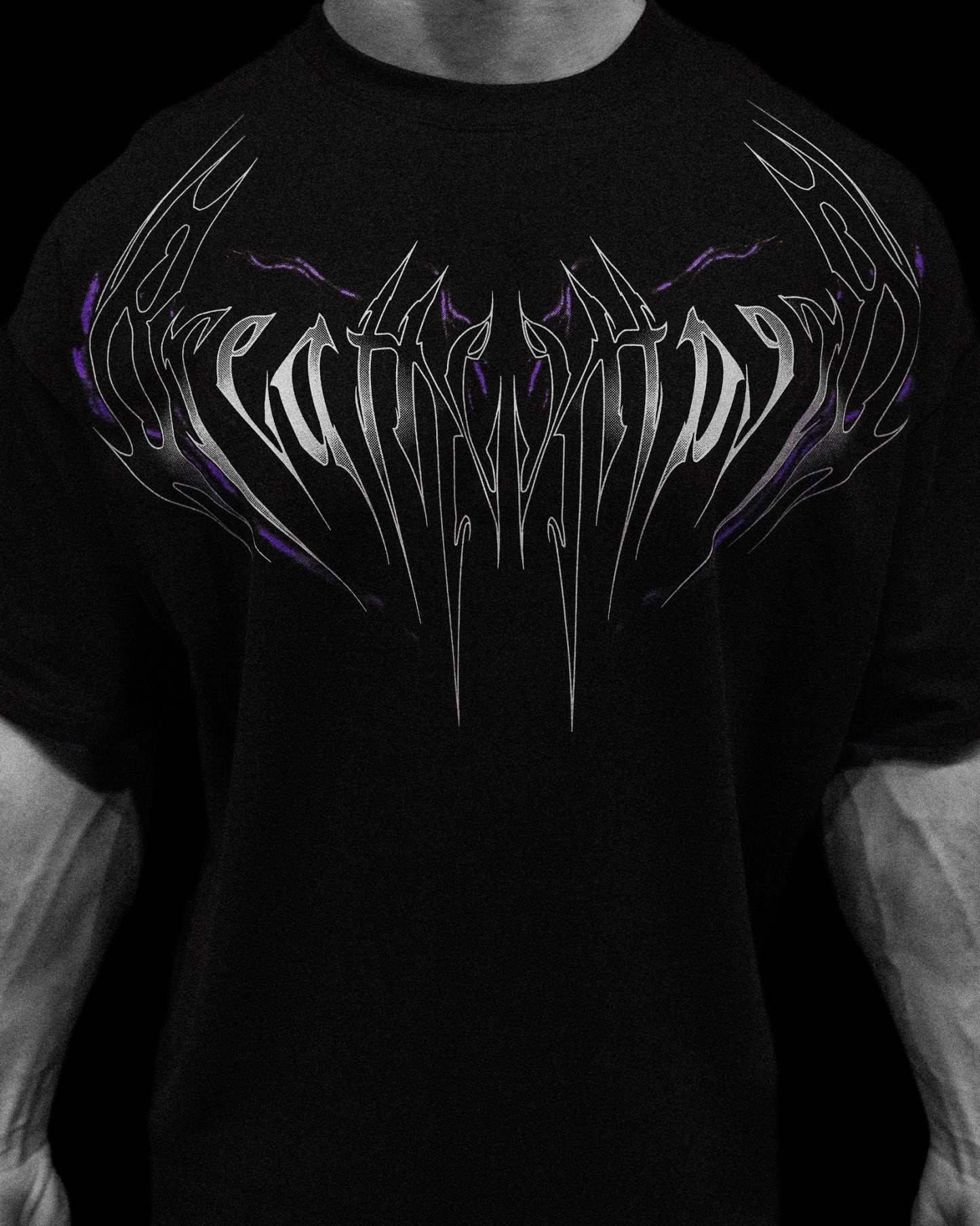 Resurrection Oversized T-shirt [HOLLOW PURPLE]-Coordom