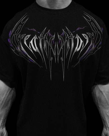 Resurrection Oversized T-shirt [HOLLOW PURPLE]-Coordom