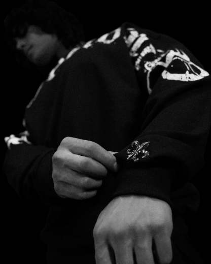 Elegant Oversized Premium Crewneck [VOID BLACK]-Coordom