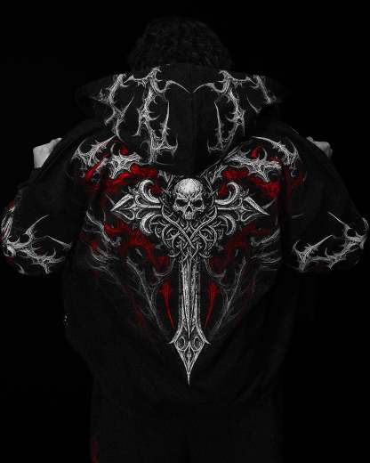 Heavenly Knight Oversized Zip-up Hoodie [NIGHTMARE]-Coordom