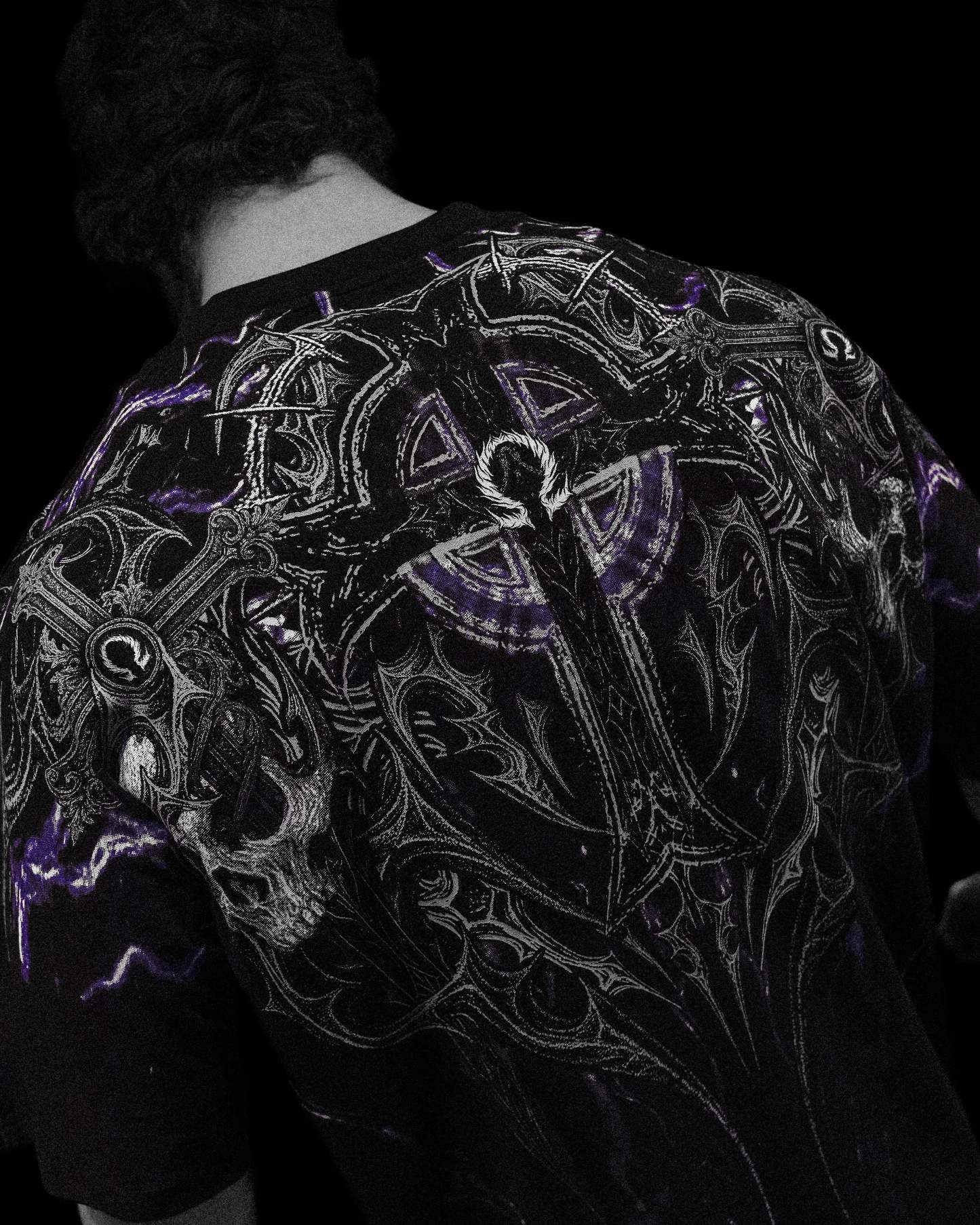 Resurrection Oversized T-shirt [HOLLOW PURPLE]-Coordom