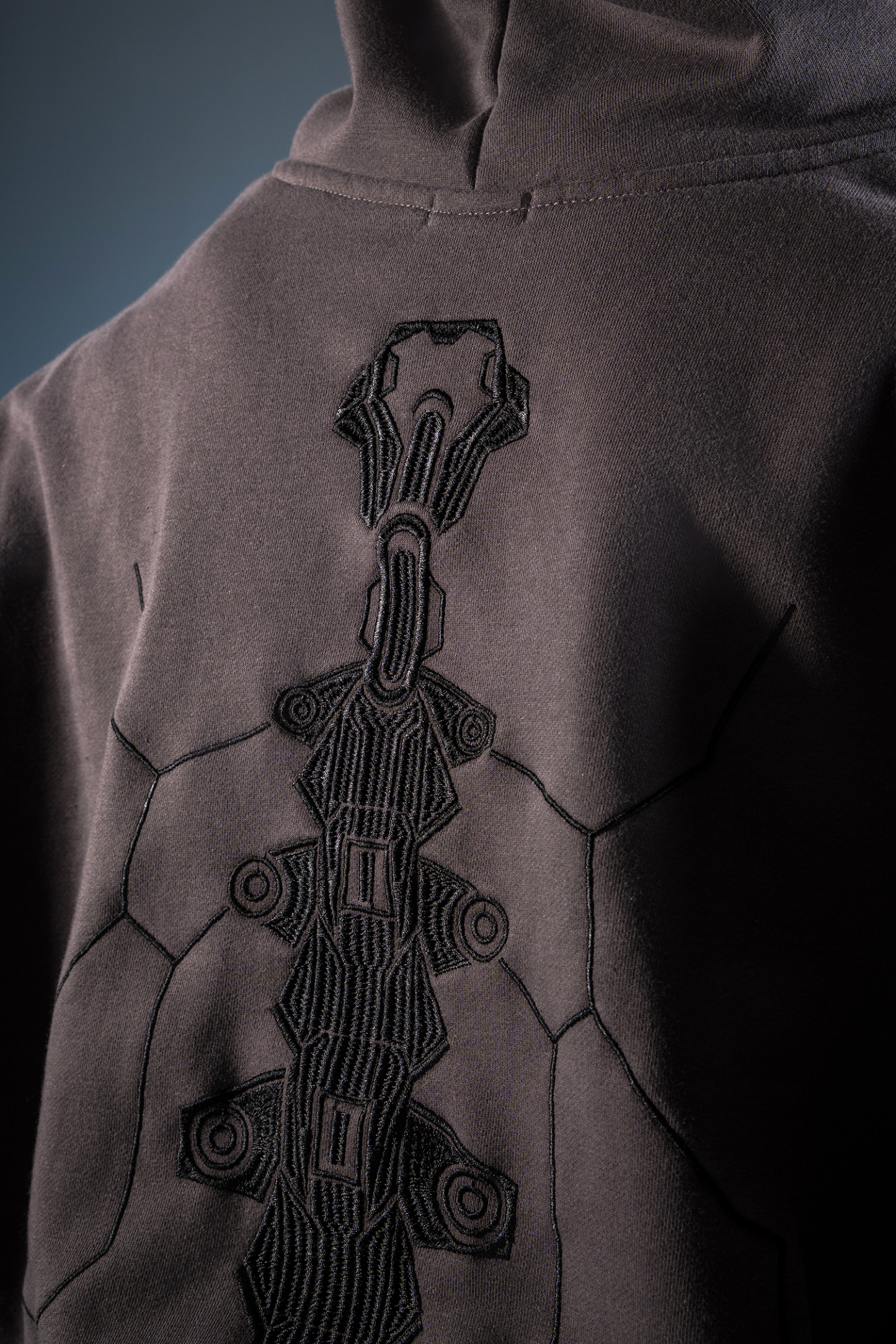 Cyber Embroidery Hoodie-Coordom