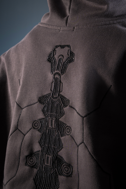 Cyber Embroidery Hoodie-Coordom