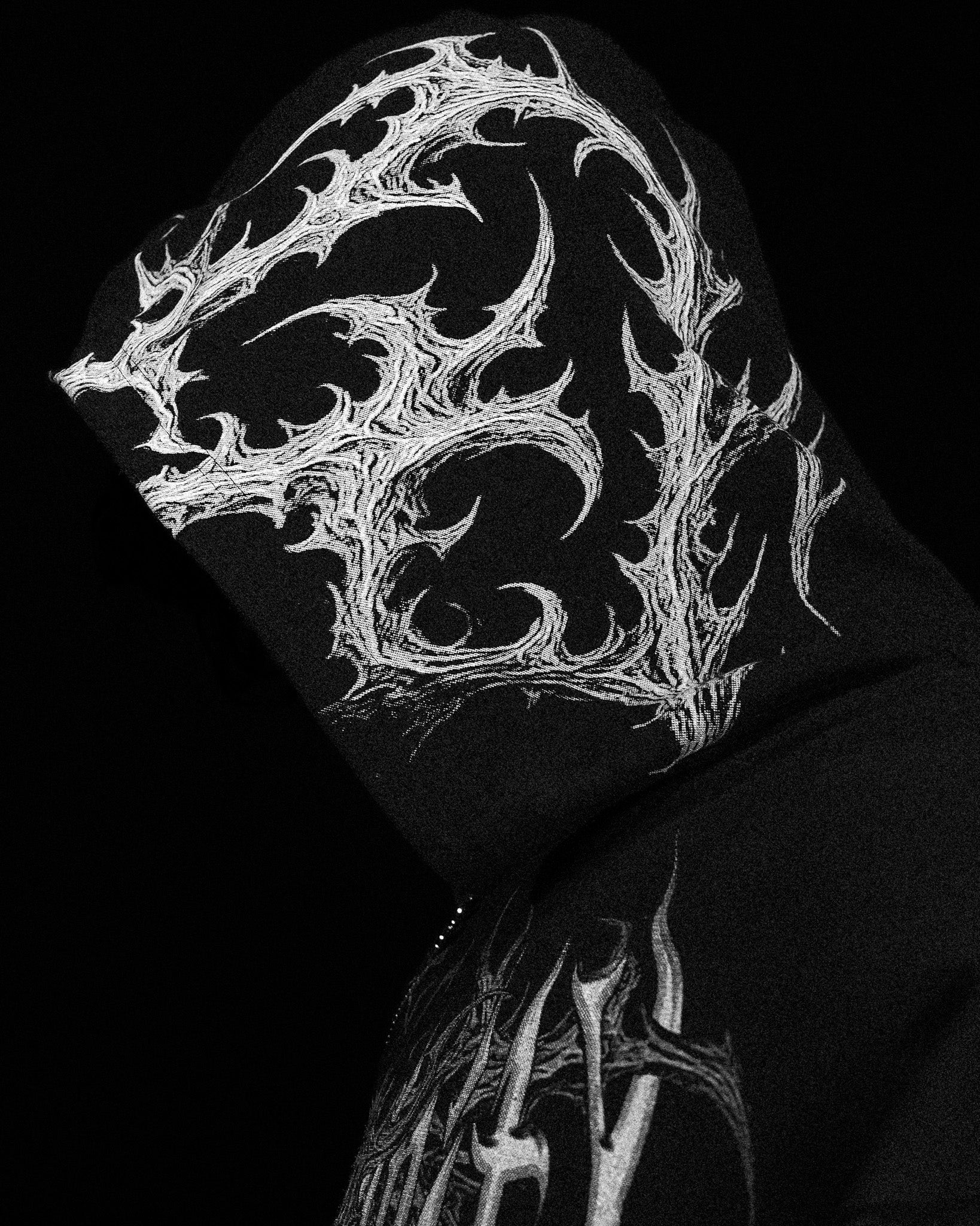 Heavenly Knight Oversized Zip-up Hoodie [VOID BLACK]-Coordom