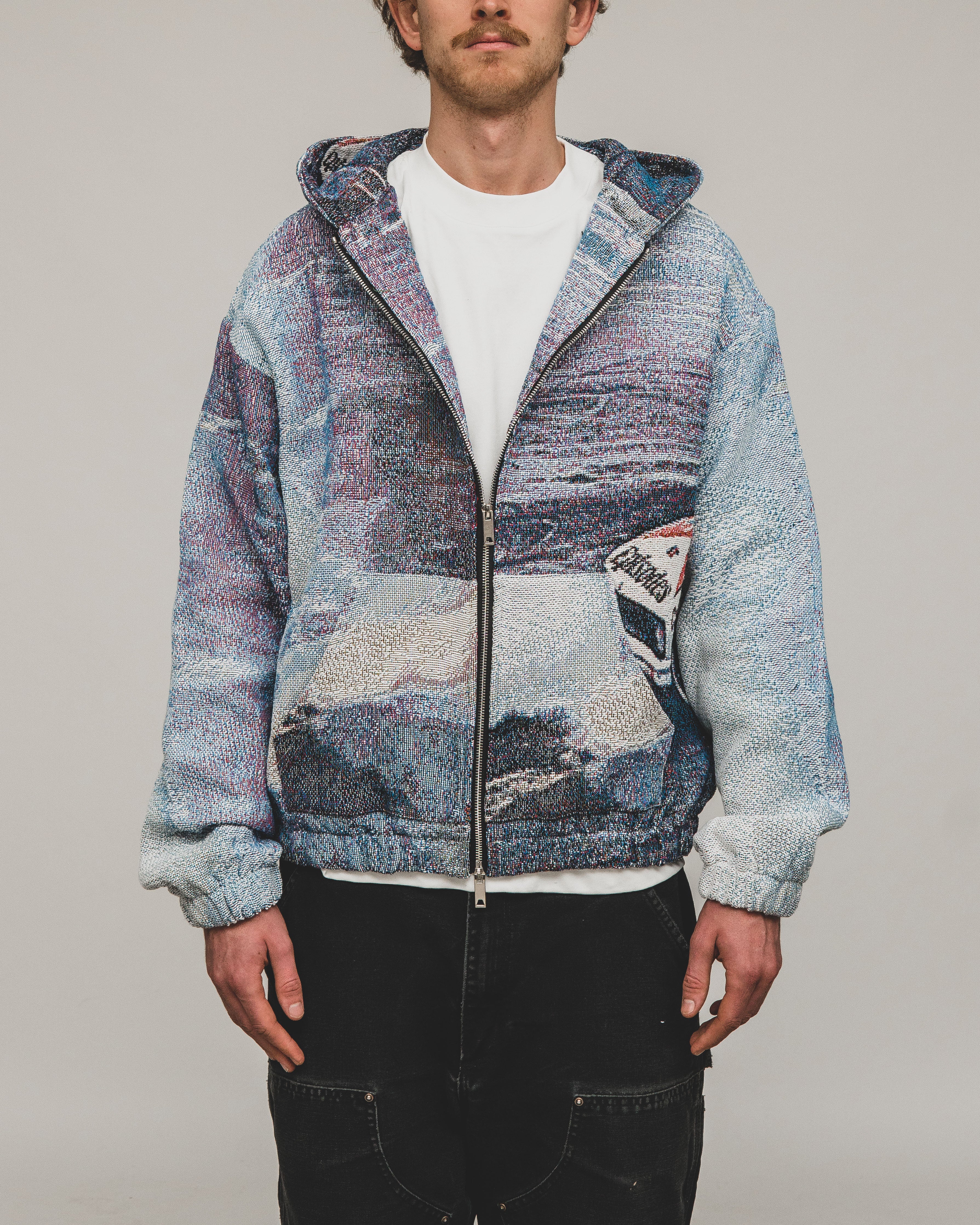 Tapestry Zip-Up Hoodie | Vintage Streetwear Oversized Casual Jacket-Coordom