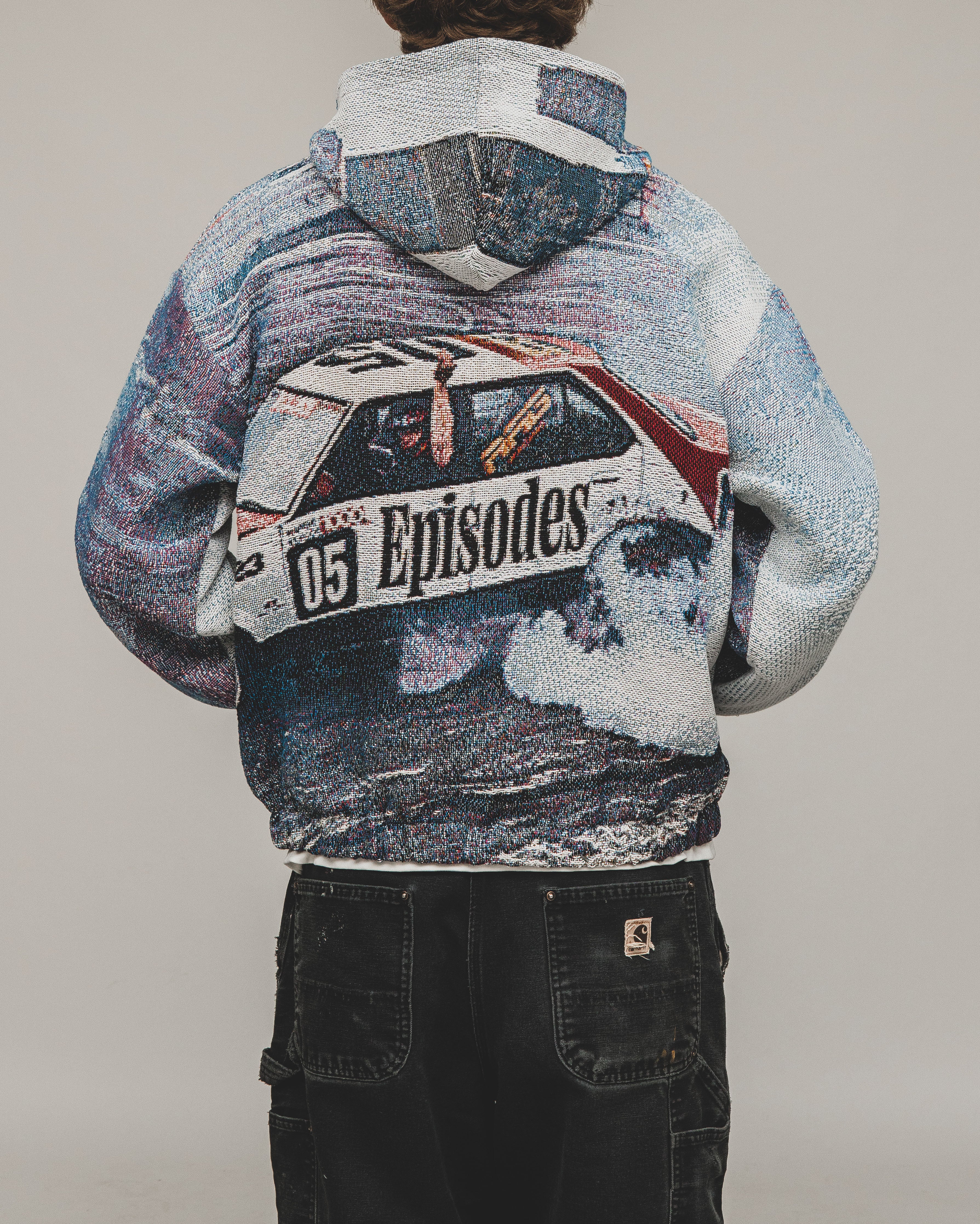 Tapestry Zip-Up Hoodie | Vintage Streetwear Oversized Casual Jacket-Coordom