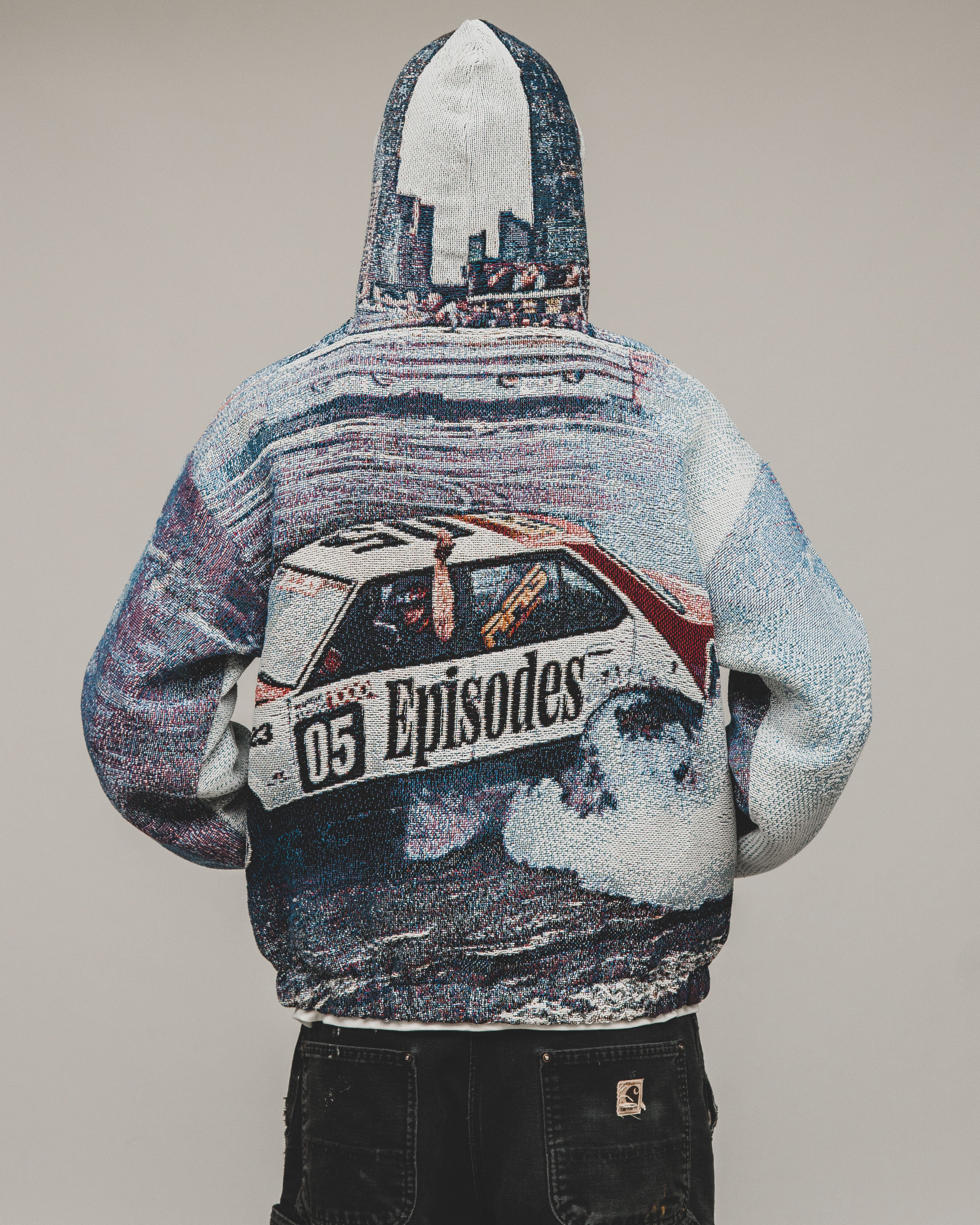 Tapestry Zip-Up Hoodie | Vintage Streetwear Oversized Casual Jacket-Coordom