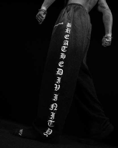 Elegant Uncuffed luxury sweatpants [SMOKE WASHED]-Coordom