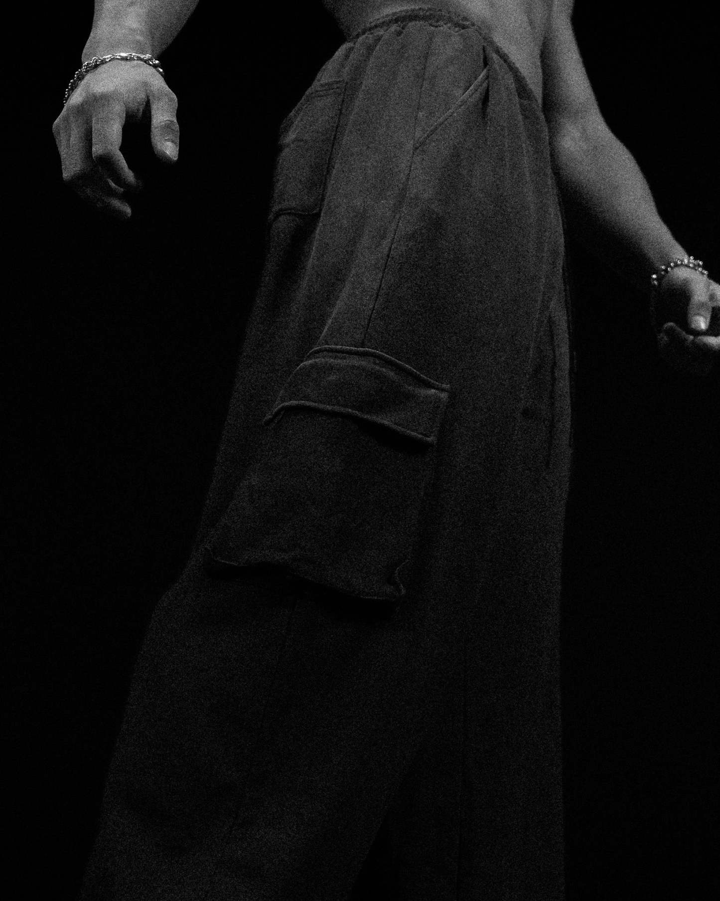 Elegant Uncuffed luxury sweatpants [SMOKE WASHED]-Coordom