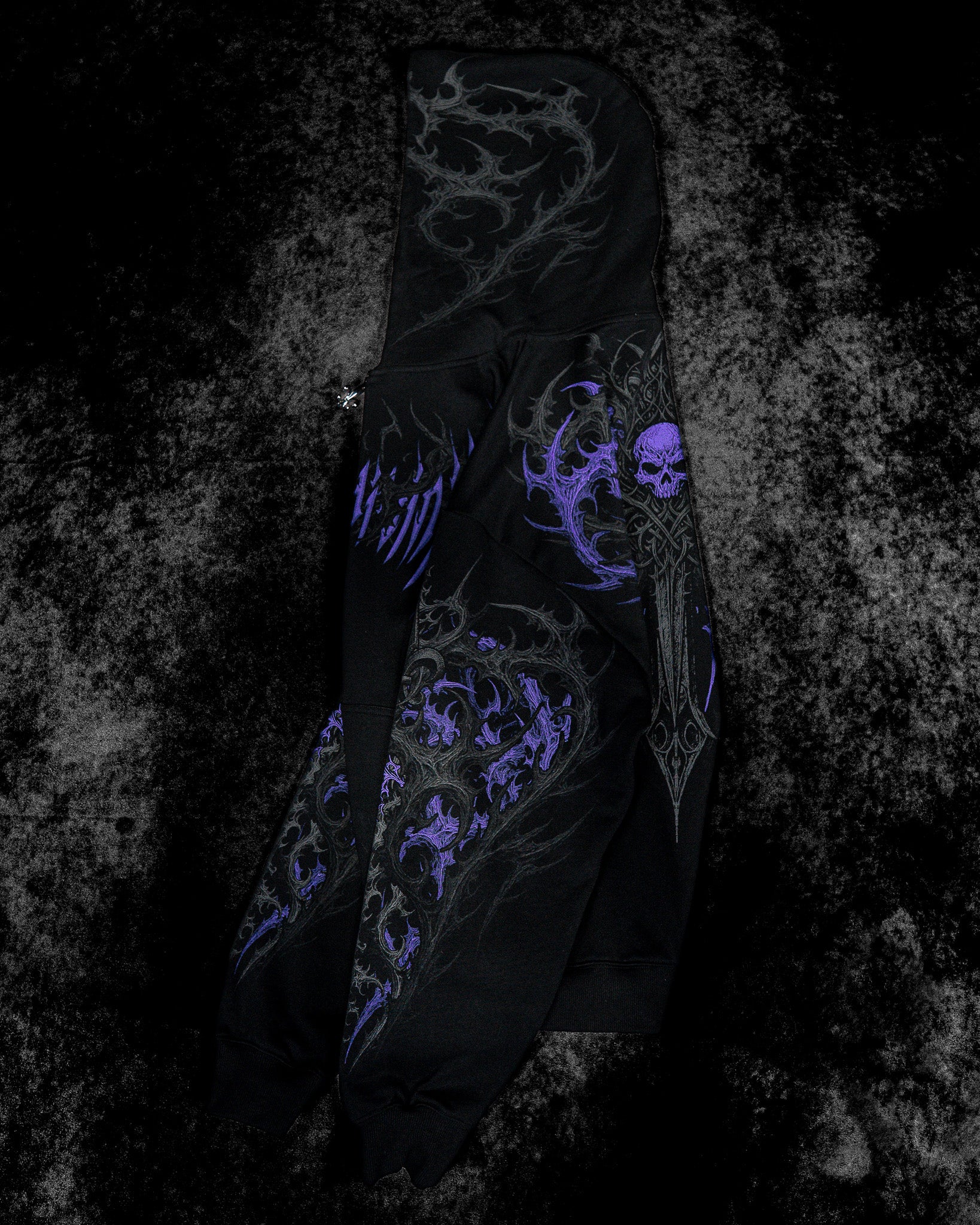 Heavenly Knight Oversized Zip-up Hoodie [DUSK]-Coordom