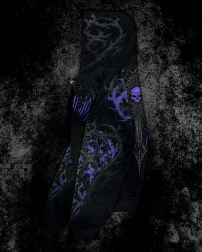 Heavenly Knight Oversized Zip-up Hoodie [DUSK]-Coordom